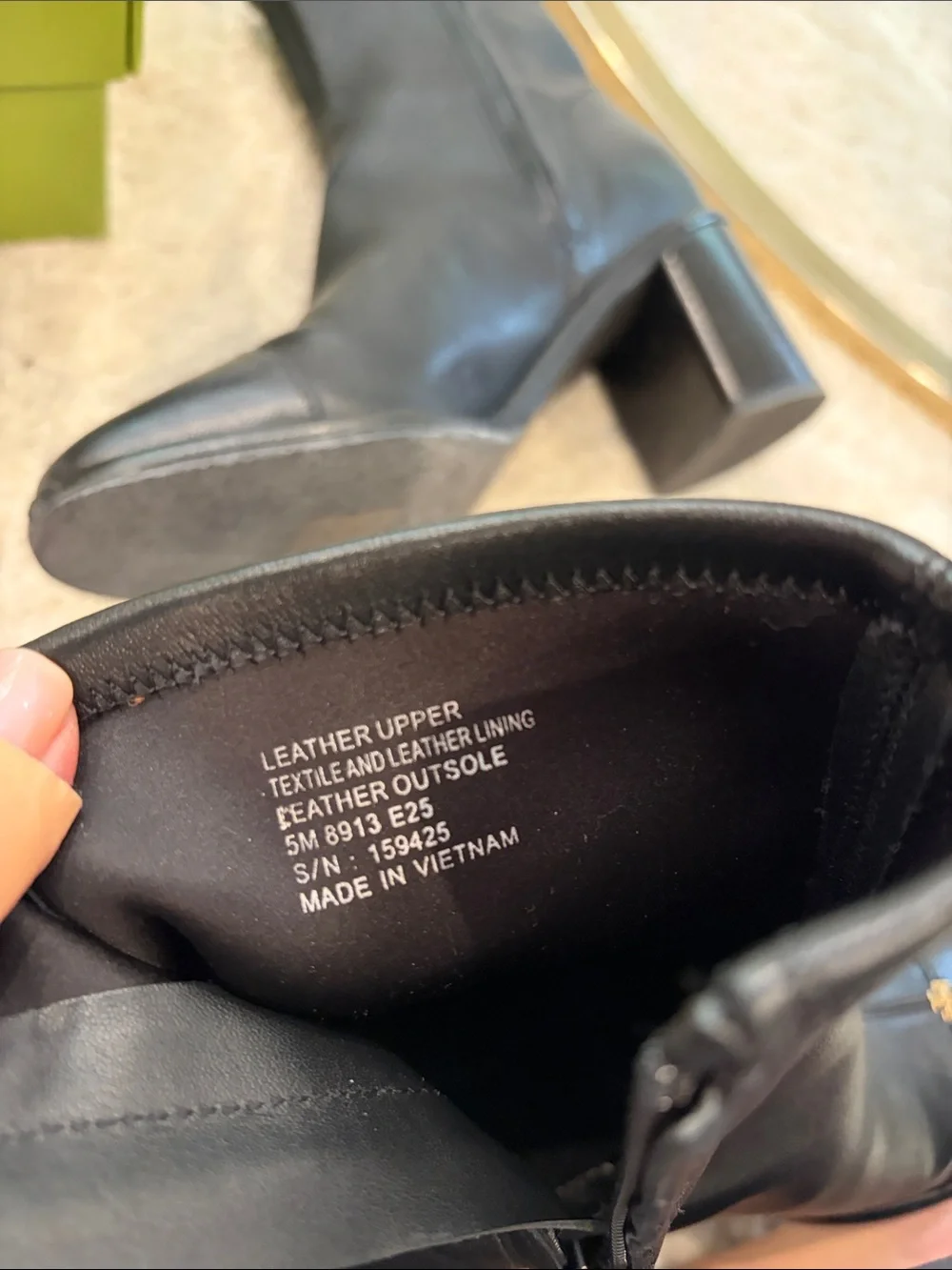 Tory Burch Black Leather Zip Ankle Booties with Gold Logo